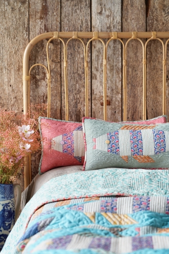 Tilda Patchwork Stoff Baumwolle - Cotton Beach - Beach Shells Blue